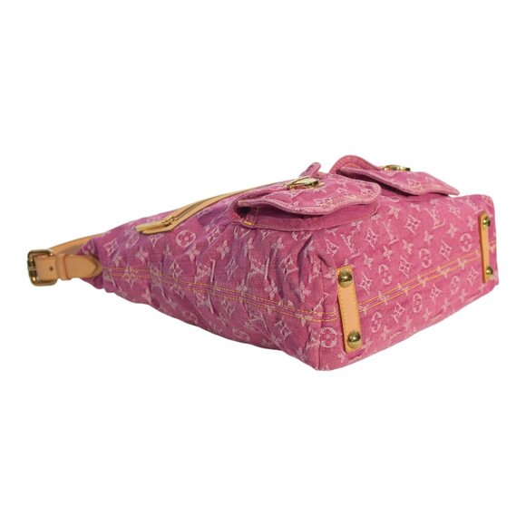 LOUIS VUITTON LV Monogram Pink Indigo Denim Baggy GM Shoulder Bag - Picture 8 of 16